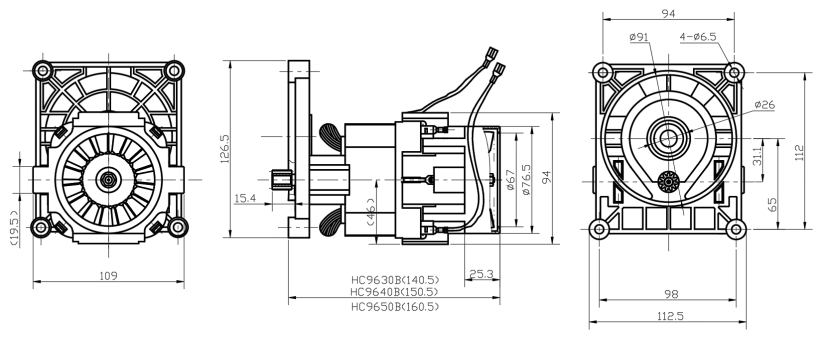 銅線清洗機(jī)串激電機(jī)