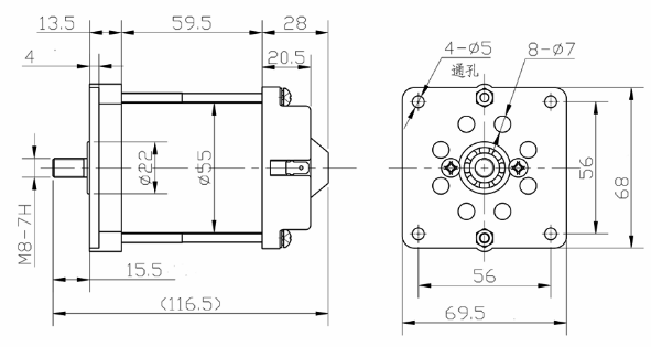 打蠟機直流永磁電機