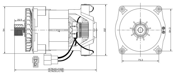 鋁線割草機串激電機