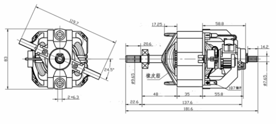 鋁線空壓機串激電機